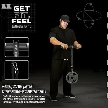ArmLabz Forearm Roller 3.0 Premium Wrist Roller and Forearm Strengthener, Grip Strength Trainer and Hand Exerciser, Quick Reset, One Arm Use, Metal Core, Heavy-Duty Strap