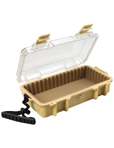 Waterproof Box Dry Box Watertight Storage Box for Boat Waterproof Containers Hard Protective Case Phone Case for Kayaking, Boating & Fishing Floating Kayak Tackle Boxes 10" L x 5" W x 2.5" H