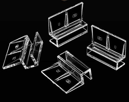 4pcs Clear Color Acrylic Aquarium Fish Tank Glass Cover Clip Support Holder (10mm) - size: 10mm