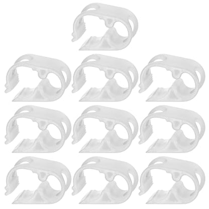 M METERXITY 10-Pack Adjustable Plastic Tubing Clamps 1/8-1/4 Inch Water Flow Control Tube Clip Adjustment Hose Pipe Clips for Beer Bottle/Plumbing/Instruments/Equipment [White]
