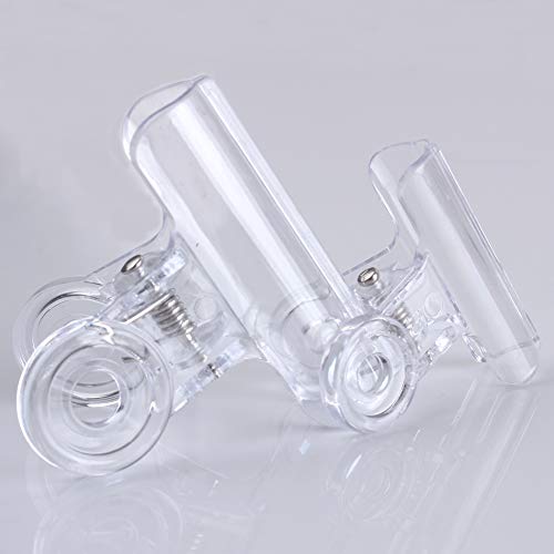 30 Pack Plastic Clear Clips Clamps, 1-1/2 Inch and 2 Inch Sizes