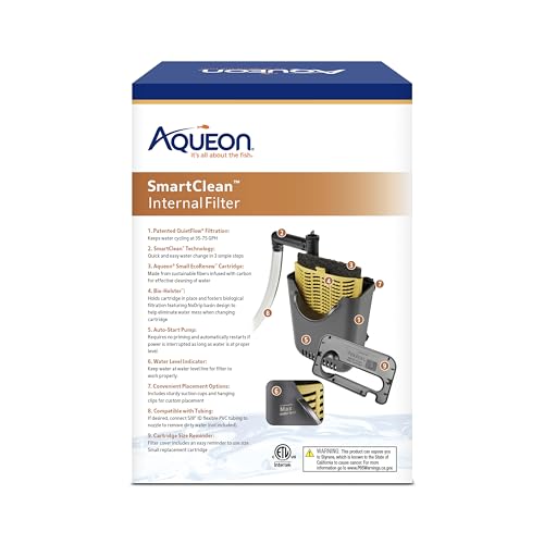 Aqueon QuietFlow Internal Filter with SmartClean Technology, Small - size: Small Filter, style: Small Filter