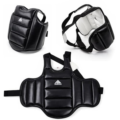 Reversible Boxing Body Protector Chest Guard for MMA, Muay Thai & Taekwondo, Adjustable Sparring Training Vest - size: Large-X-Large