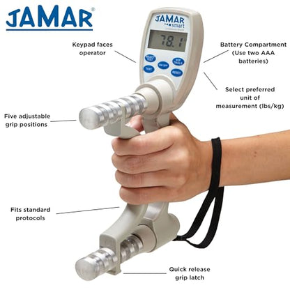 Jamar Hydraulic Hand Dynamometer, Grip Strength Tester, Manual, PSI - style: Smart Hand Dynamometer