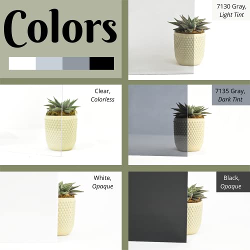 Polycarbonate Plastic Sheet - Clear, 1/2" x 12" x 12" - Transparent Glass Replacement, UV, Weather, and Impact Resistant - size: 1/2" x 12" x 12", style: Clear