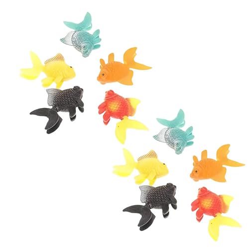 10Pcs Random Color Lifelike Reusable Plastic Artificial Moving Floating Fishes Ornament Decorations for Aquarium Fish Tank Pet Supplies Popular Aquarium Decorations Thematic Ornaments Accessories