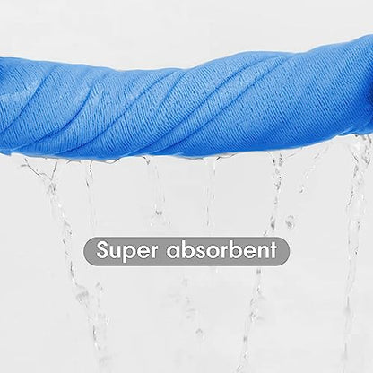 JML Microfiber Bath Towels, 30"x60", 2 Pack, Blue - color: Blue, size: 30 in x 60 in