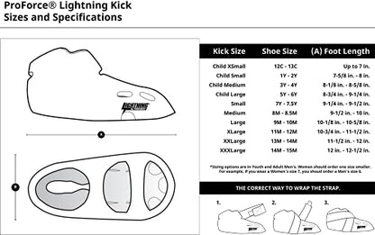 ProForce Lightning Kicks Martial Arts Sparring Shoes/Footgear - color: Black, size: Large