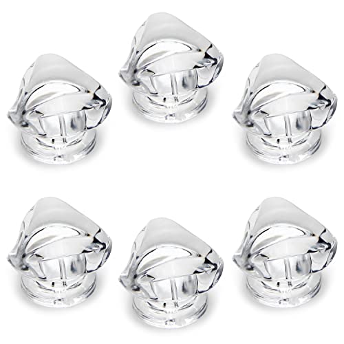 6pcs Tiny Pull Handle Triangle Acrylic Mini Knob 19mm Diameter Clear Shiny Knob Cute Decoration for Jewelry Box, Gift Case and Makeup Box - color: Triangle handle, size: 6 Pieces