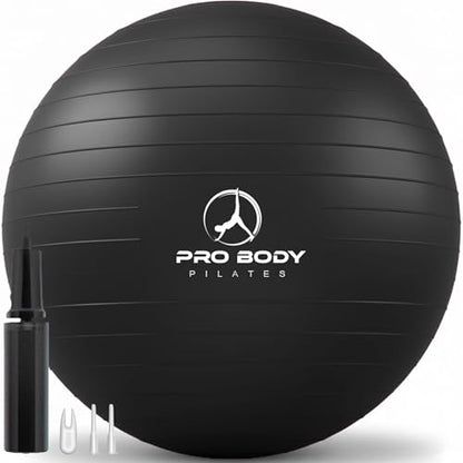 ProBody Pilates Yoga Ball - Gym Grade Exercise Ball - color: Black, size: XL: 27-30 inches/68-75 cm