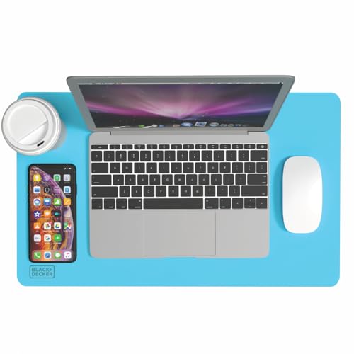 BLACK+DECKER Small Desk Mat, Keyboard Mats for Office, Office Desk Accessories, Protector Mat, Compact for Carry-On Bags, Ideal for Laptop, Computer, Mouse, Keyboard, Travel & Work (12"x 20") - Blue - color: Loch Ness