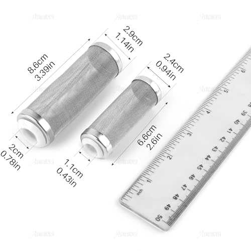 AUEAR, 2 Pack Stainless Steel Mesh Inflow Aquarium Filter Guard Intake Cover for Shrimp and Fish