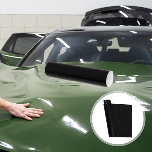 Matte Black Self-Adhesive PVC Vinyl Sheet for Craft Cutting Machines, Waterproof Permanent Vinyl Roll 30cm X 50cm for DIY Stickers, Decals, Aquarium Background and Scrapbooking