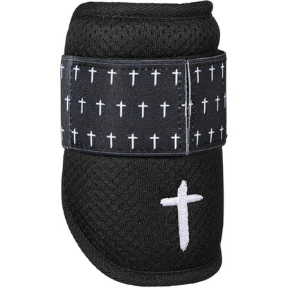 Chicingyou Protective Elbow Guard for Baseball Softball Sports Youth Elbow Guard with Adjustable Strap - style: Christian Faith Cross