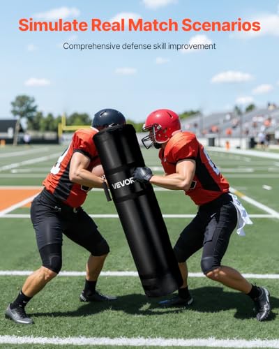 VEVOR Football Tackling Dummy, 48 in Blocking Pad Equipment for Practice, Heavy Duty Tackle Dummies with Handles, Great for Contact Drills, Kickboxing, Martial Arts, Sports Training, 1PCS (UNFILLED)