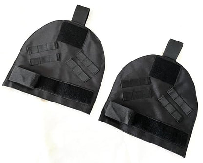 Airsoft Tactical Molle Shoulder Deltoid & Groin Pads 800D Nylon 1 Set Black