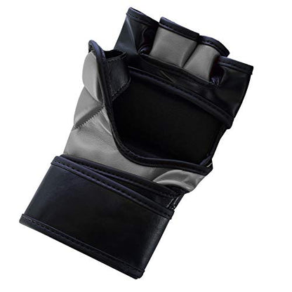 BeSmart UFC Kickboxing Gloves - MMA Sparring & Training Gloves for Mixed Martial-Arts, Adults Men & Women - color: Gray, size: Large