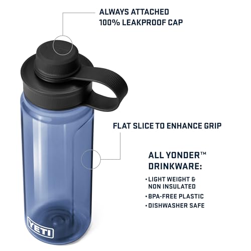 YETI Yonder Water Bottle with Yonder Tether Cap, Lightweight, Leakproof and BPA-Free - color: Seafoam, size: 25 Ounces
