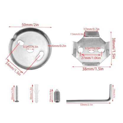1Set Towel Bar Replacement Part Mounting Bracket Universal Bathroom Hardware Stainless Steel Screw Set Silver Hanging Fastening Screw Towel Bar Mounting Hardware