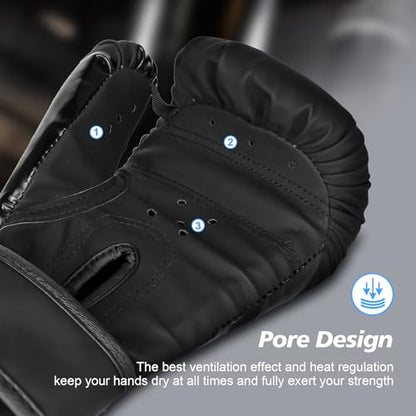 Inmorven Boxing Gloves, Training Sparring, Muay Thai MMA Kickboxing, Men Women, Heavy Punching Bag Focus Mitts Pads Workout, Ventilated Palm - XS