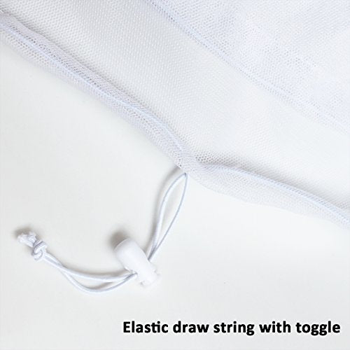 Mosquito Head Mesh Nets Gnat Face Netting for No See Ums Insects Bugs Gnats Biting Midges from Any Outdoor Activities, Works Over Most Hats Comes with Free Stock Pouches (3pcs, White) - color: White