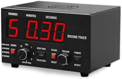 Professional Boxing Interval Timer,Gymnastics Interval Timer with LED Display,Adjustable Volume Button Knob,Cycle Repetitions for Home Gym Kickboxing Training (Red) red - color: Red
