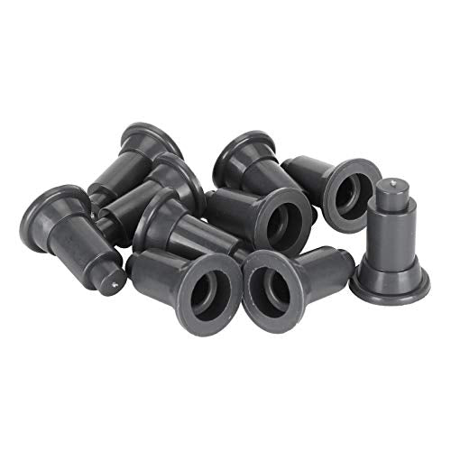 SUNGOOYUE Aquarium Isolation Board Support Feet PVC Divider Holder 100PCS 2cm Outer Dia 1cm Inner Dia 2.8cm Height for Fish Tank Partition Support Stable Placement (Black) - color: Black