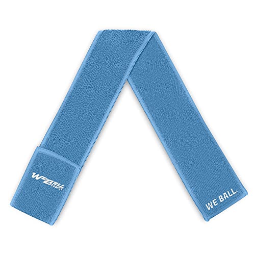 We Ball Sports Streamer Football Towel, Sports Towel with Hook and Loop Fastener to Clean Football Visor and Gloves (Carolina Blue, Adult) - color: Carolina Blue