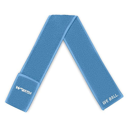 We Ball Sports Streamer Football Towel, Sports Towel with Hook and Loop Fastener to Clean Football Visor and Gloves (Carolina Blue, Adult) - color: Carolina Blue