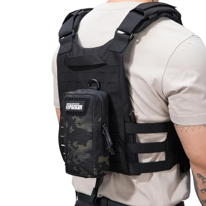 EXCELLENT ELITE SPANKER Tactical MOLLE Pouch EDC Utility Pouches Gadget Organizer Phone Holder Waist Bag Tool Pouch - color: Multicam Black