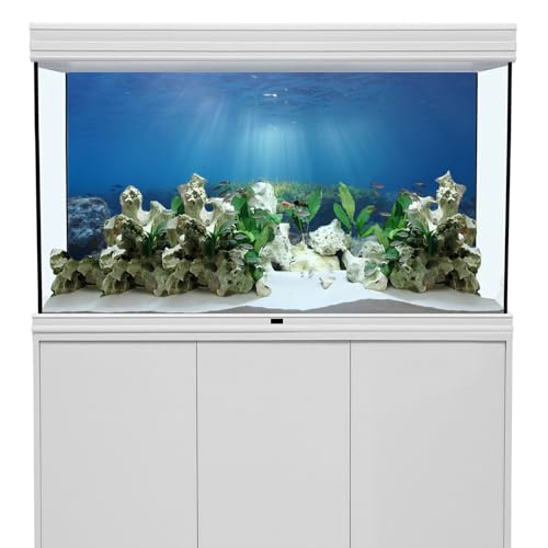 AWERT Ocean Floor Fish Tank Background Underwater Stone Aquarium Background 30x18 inches Vinyl - size: 30x18in/75x45cm