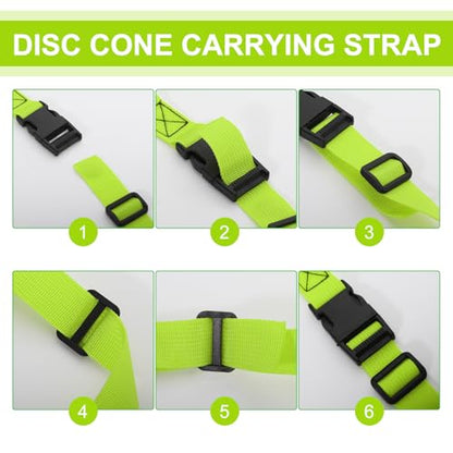 6.5 Feet Strap Cone Carrier,Sport Cone Carrying Strap for Soccer Training and Agility Practice - color: Green