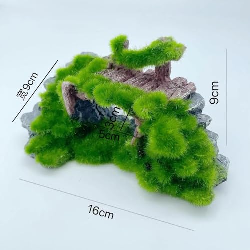 Aquarium Figurine Arch Rockery Decoration Resin Cave Bridge Ornaments Realistic Design Suitable for Fish Tank Reptile Tank Micro Landscape Garden, Bridge