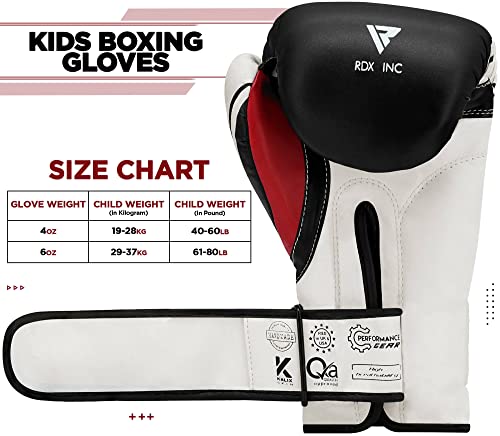 RDX Kids Punching Bag 2FT, Unfilled Set for Boys Girls, Non Tear Maya Hide Leather Junior Hanging Bag, Kickboxing MMA Muay Thai Taekwondo Karate Home Gym Strength Training