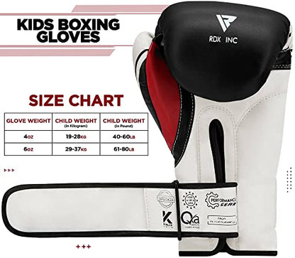 RDX Kids Punching Bag 2FT, Unfilled Set for Boys Girls, Non Tear Maya Hide Leather Junior Hanging Bag, Kickboxing MMA Muay Thai Taekwondo Karate Home Gym Strength Training