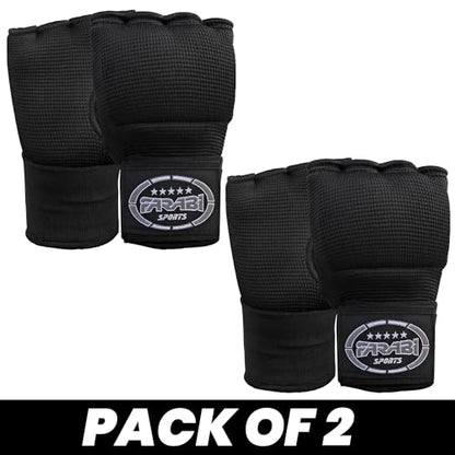 FARABI Kids Hybrid Boxing Inner Gloves Punching Boxing Gloves - color: All Black (Pack of 2)