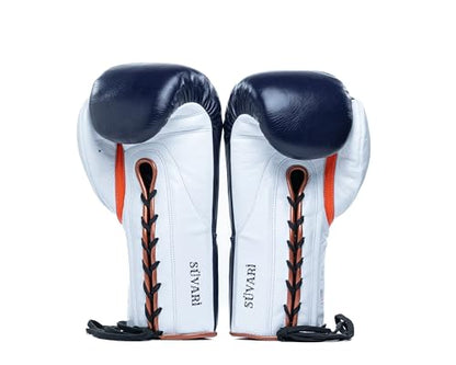 HIT N MOVE Süvari Horsehair Boxing Gloves Hook and Loop, Lace-Up Boxing Gloves Men, Boxing Equipment, MMA Gloves Men, UFC Gloves Horsehair and 100% Cow Leather - size: 14 Oz, style: Lace-Up Deep Blue