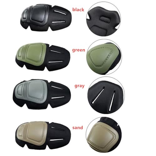Tactical Protective G3 Combat 2 Elbow Pads and 2 Knee Pads for Hunting Clothing/Pants - color: black