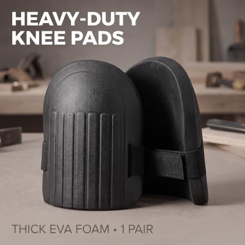 1 Pair Black Knee Pads,Adult Crawling Knee Pads for Heavy Duty and Comfort for Construction, Gardening, Flooring Work Use Safety Easy to Use Kneepads,Tools and Home Improvement,Ergonomic Supports