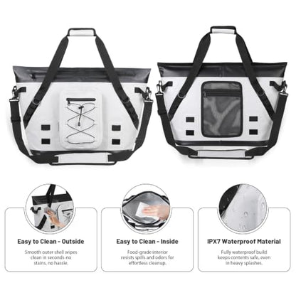 MORXPLOR Insulated Fish Cooler Kill Bag with Flat Bottom-26x18 31x14 40x16 50x18 60x20 70x25 Inches Waterproof Fishing Tackle Kill Cooler Bag - color: Misty-26x18x9