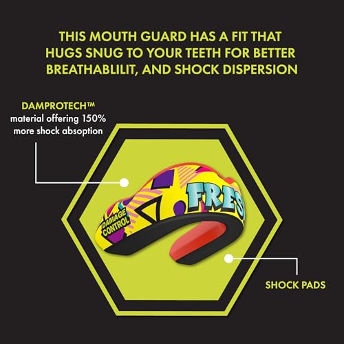 DAMAGE CONTROL Extreme Impact Sports Mouth Guard w/Case – Fresh - color: Fresh, size: Adult