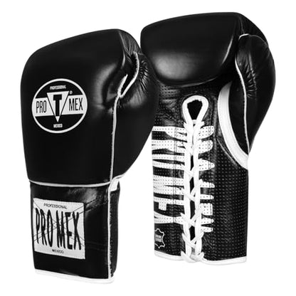 Title Boxing Pro Mex Professional Edge Lace Training/Sparring Boxing Gloves - color: Black, size: 12 oz