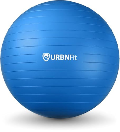 URBNFit Yoga Ball - Anti-Burst Exercise Ball Large - color: Blue, size: XL (28" - 30") 75cm