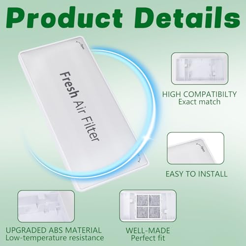3-Pack ADQ75493301 Refrigerator Air Filter Cover Replacement, Compatible with LG Refrigerator Models LRFDS3016S, LRMVC2306S, LRFVC2406S, LRMDS3006S - Replaces 4952580, AP6887594, PS12724761