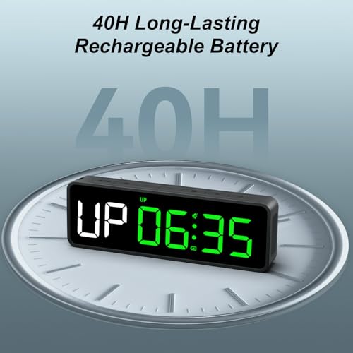 Acedeck Portable Gym Timer Clock: Fitness Digital Clock with Strong Magnet - color: Green