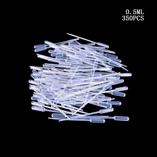 350PCS 0.5ML Thin Plastic Transfer Pipettes Disposable Eye Dropper for Aromatic Mixture (Pack of 2) - size: 0.5 ml (Pack of 2)