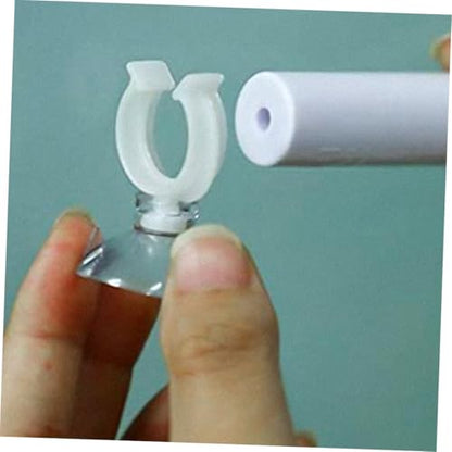 Yardwe 9pcs Aquarium Suction Cup Clips for Securely Holding Water Tubing in Fish Tanks Durable PVC Design for Stability and Versatile Use for Various Decorative Styles - size: 4.50X3.00X2.00CM