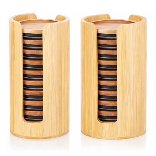 2-Pack Bamboo Mason Jar Lid Organizer for Wide & Regular Mouth Jars – Storage Holder for Mason, Canning, Ball & Tumbler Lids