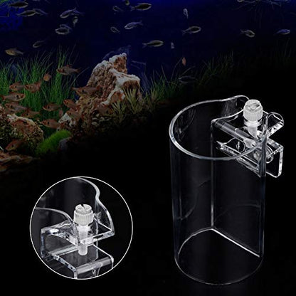 Pssopp Aquarium Fish Feeder, Transparent Acrylic Floating Food Circle Feeding Station