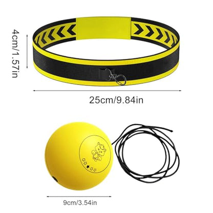Boxing Reflex Ball Headband Multifunctional Fun Effective Hand Eye | Beginners Reflex Punching Ball Boxing Gear for Adults Enthusiasts Families Friends Amateurs Lovers Fun Sp - color: Yellow ball
